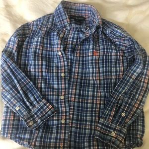 A button down long sleeve Ralph Lauren shirt
